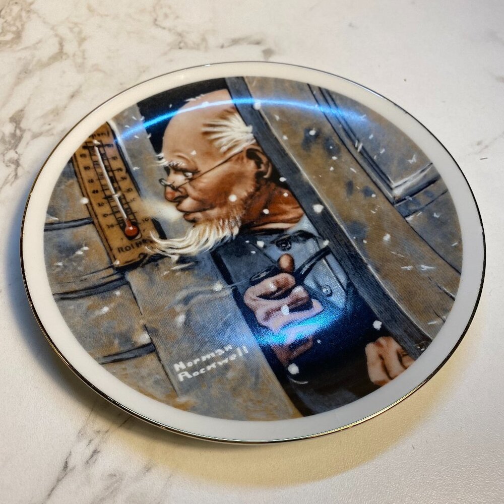 Norman Rockwell Small Plate: Old Man Winter